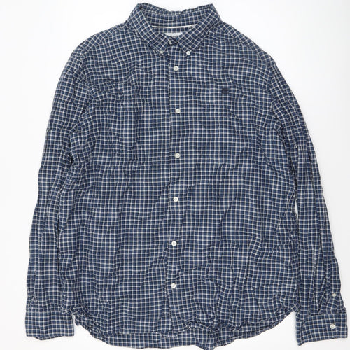 Timberland Men's Blue Regular Fit 2XL Button-Up Check Shirt