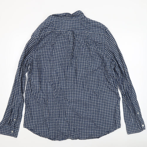 Timberland Men's Blue Regular Fit 2XL Button-Up Check Shirt