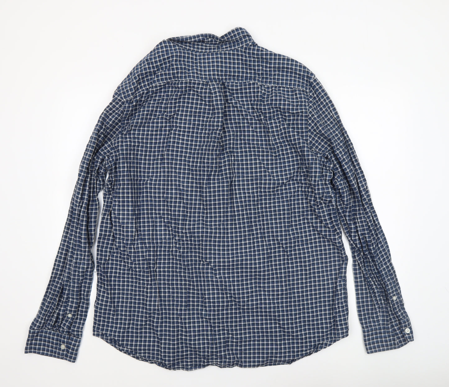 Timberland Men's Blue Regular Fit 2XL Button-Up Check Shirt