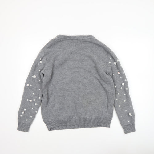 The Late Late Toy Show Women's Grey M Christmas Owl Jumper