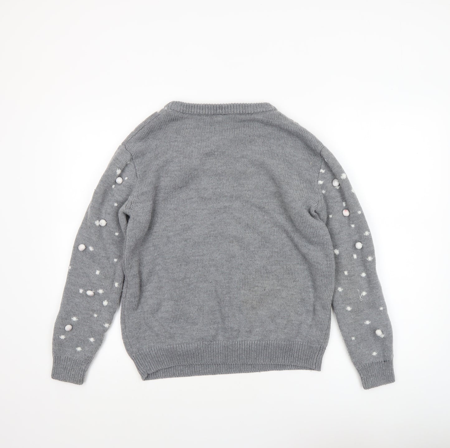 The Late Late Toy Show Women's Grey M Christmas Owl Jumper