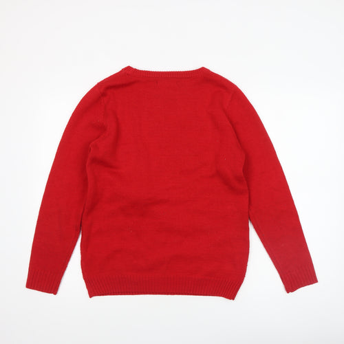 Dunnes Women's Red Reindeer Christmas Knit Jumper Size S