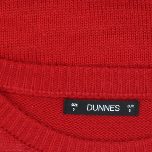 Dunnes Women's Red Reindeer Christmas Knit Jumper Size S