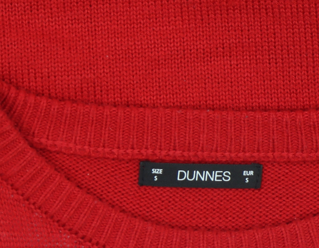 Dunnes Women's Red Reindeer Christmas Knit Jumper Size S