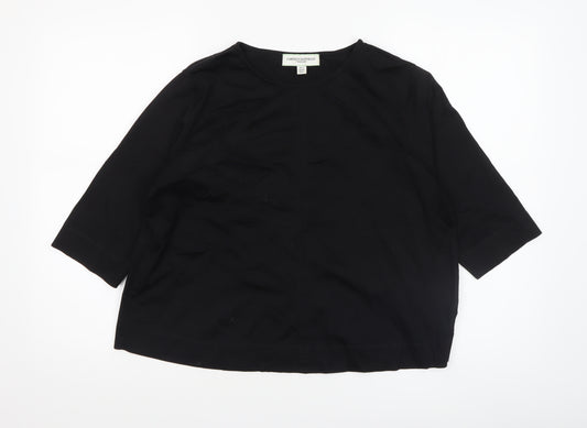 Carolyn Donnelly The Edit Black Cotton 3/4 Sleeve Women’s Blouse Size 12