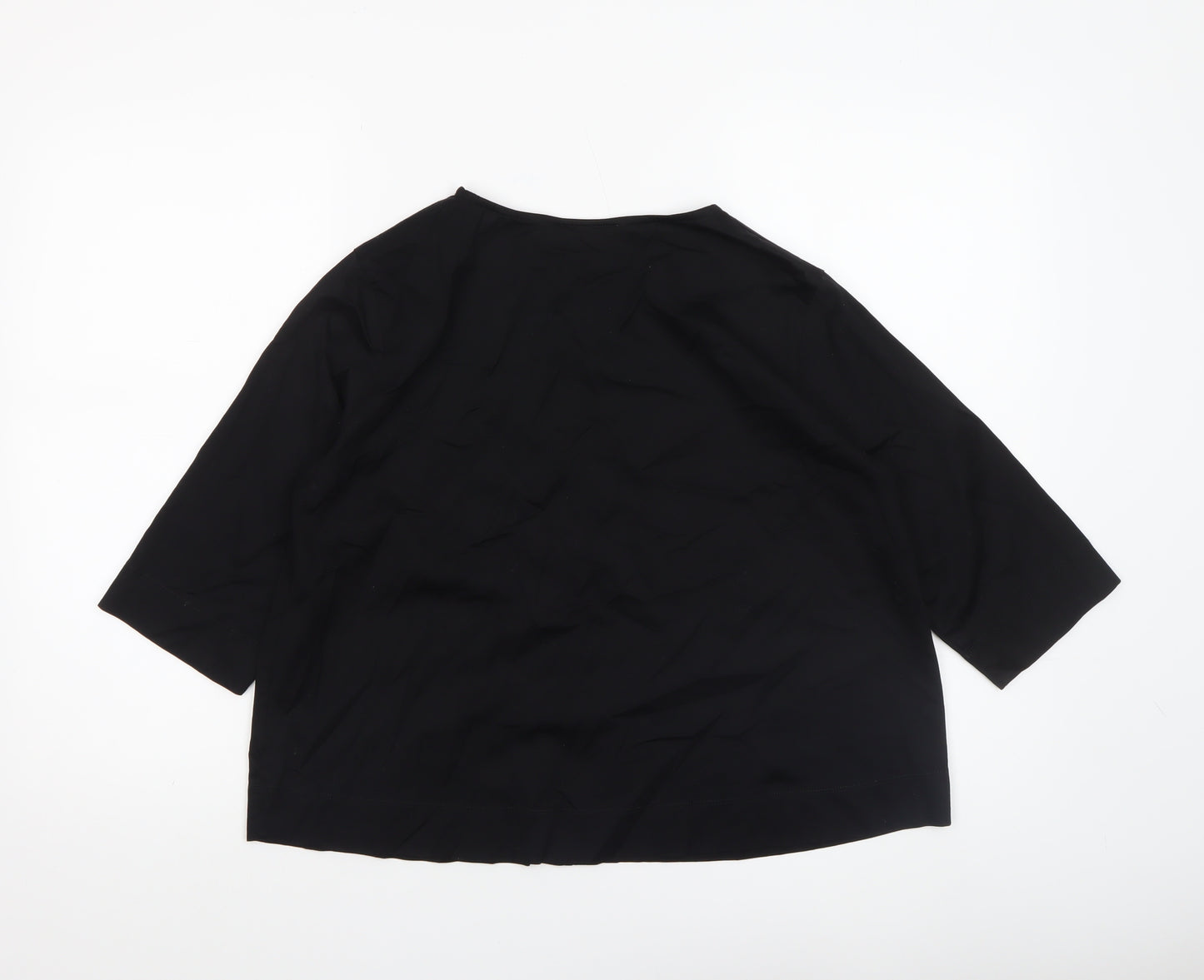 Carolyn Donnelly The Edit Black Cotton 3/4 Sleeve Women’s Blouse Size 12