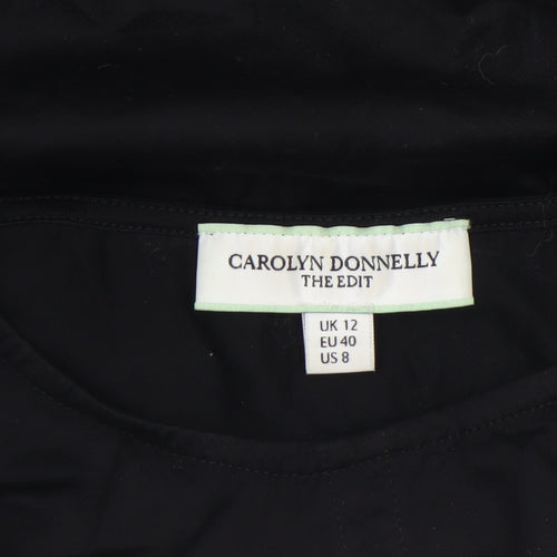 Carolyn Donnelly The Edit Black Cotton 3/4 Sleeve Women’s Blouse Size 12