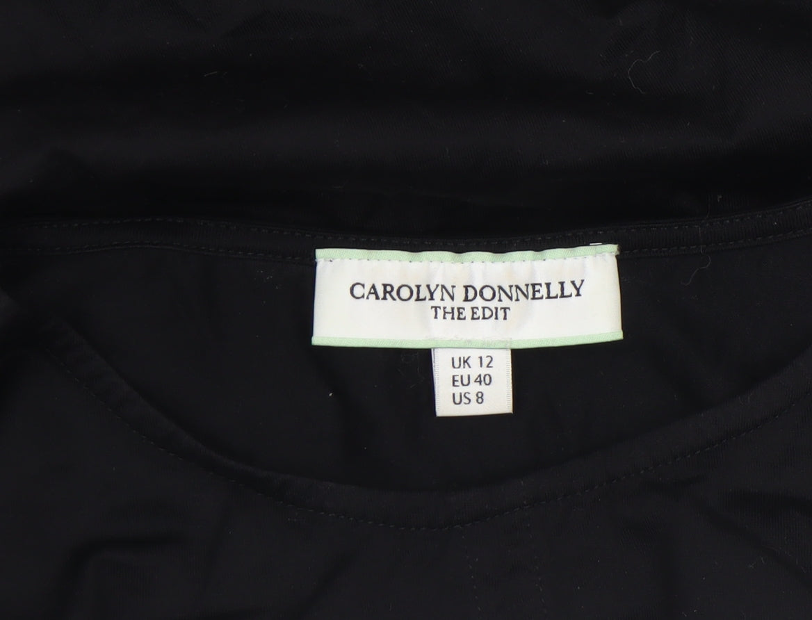 Carolyn Donnelly The Edit Black Cotton 3/4 Sleeve Women’s Blouse Size 12