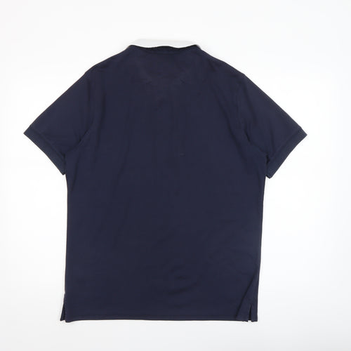 Remus Uomo Jeans Men's Blue Polo Shirt Size L Cotton Blend