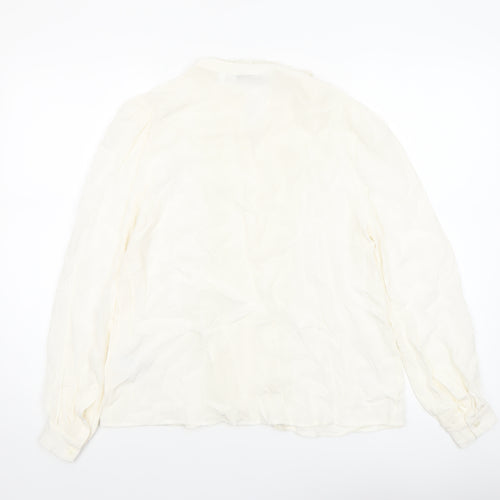 & Other Stories Women Ivory Lace Trim Viscose Blouse Size 8