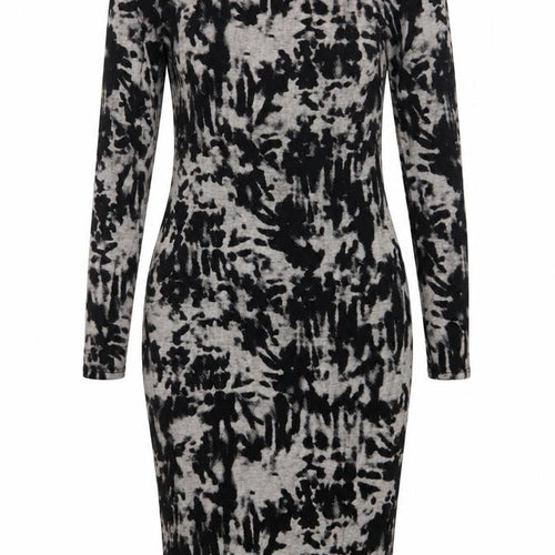 Great Feeling Women’s Black Grey Tie Dye Bodycon Dress S