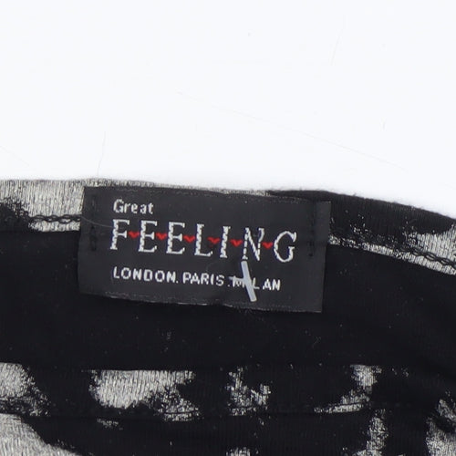 Great Feeling Women’s Black Grey Tie Dye Bodycon Dress S