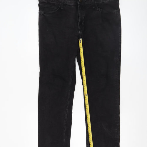 PRODUKT Men's Black Slim Straight Jeans W34 L30 Stretch Denim