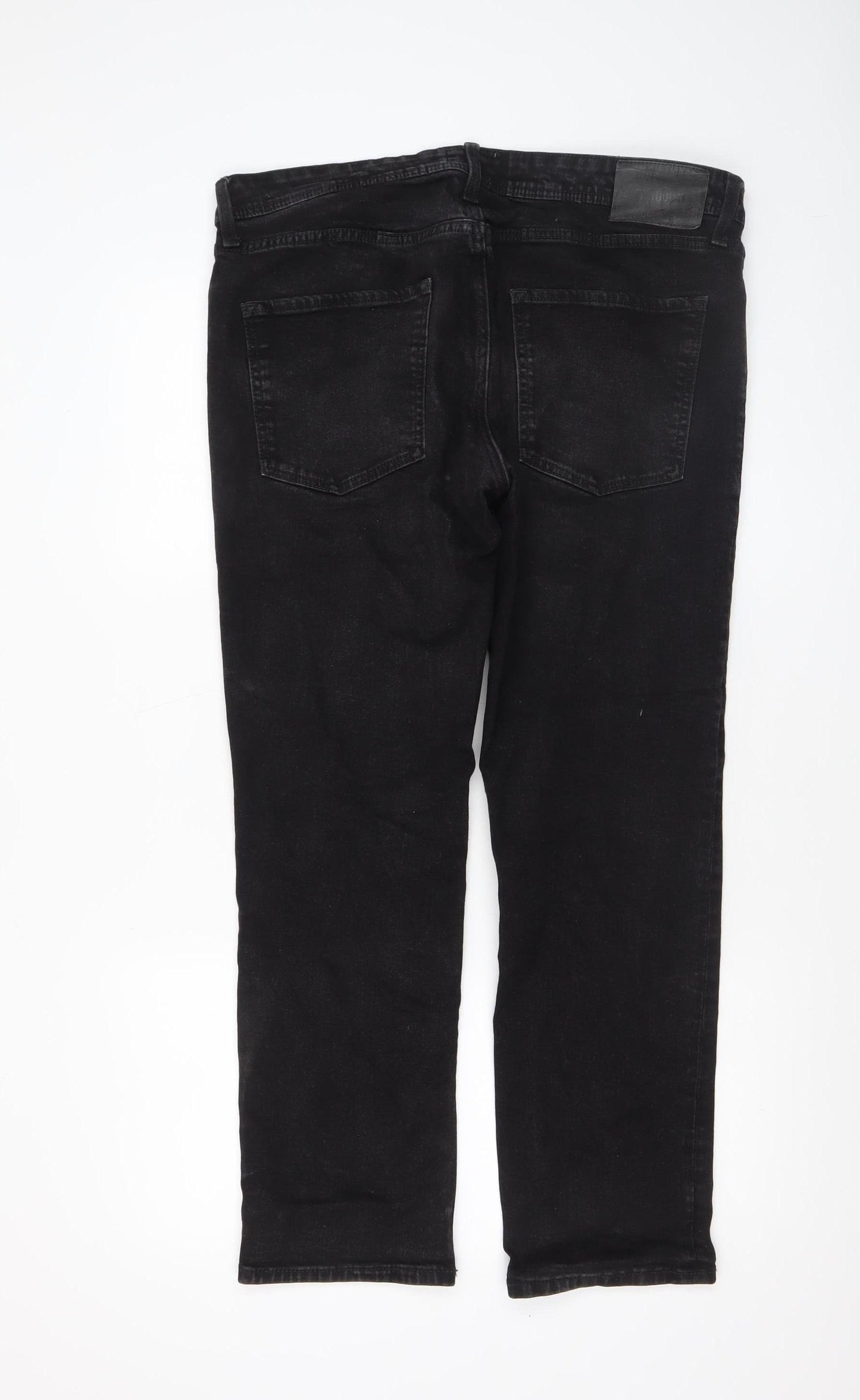 PRODUKT Men's Black Slim Straight Jeans W34 L30 Stretch Denim