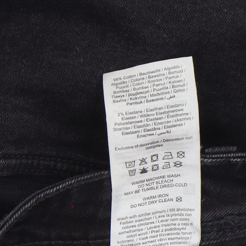 PRODUKT Men's Black Slim Straight Jeans W34 L30 Stretch Denim