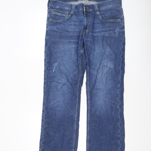 Mustang Men's Blue Bootcut Oregon Regular Fit Jeans W33 L30