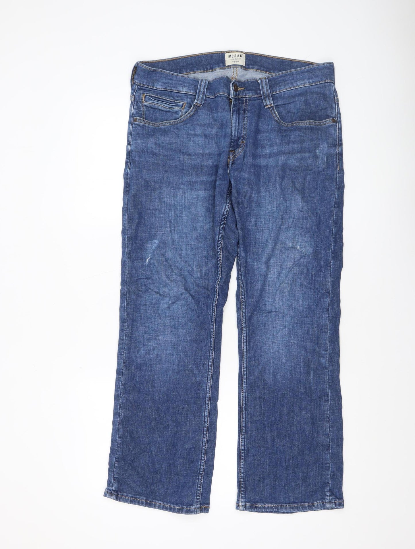 Mustang Men's Blue Bootcut Oregon Regular Fit Jeans W33 L30