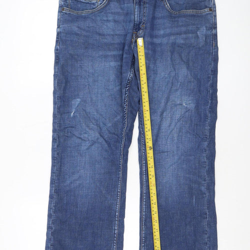 Mustang Men's Blue Bootcut Oregon Regular Fit Jeans W33 L30