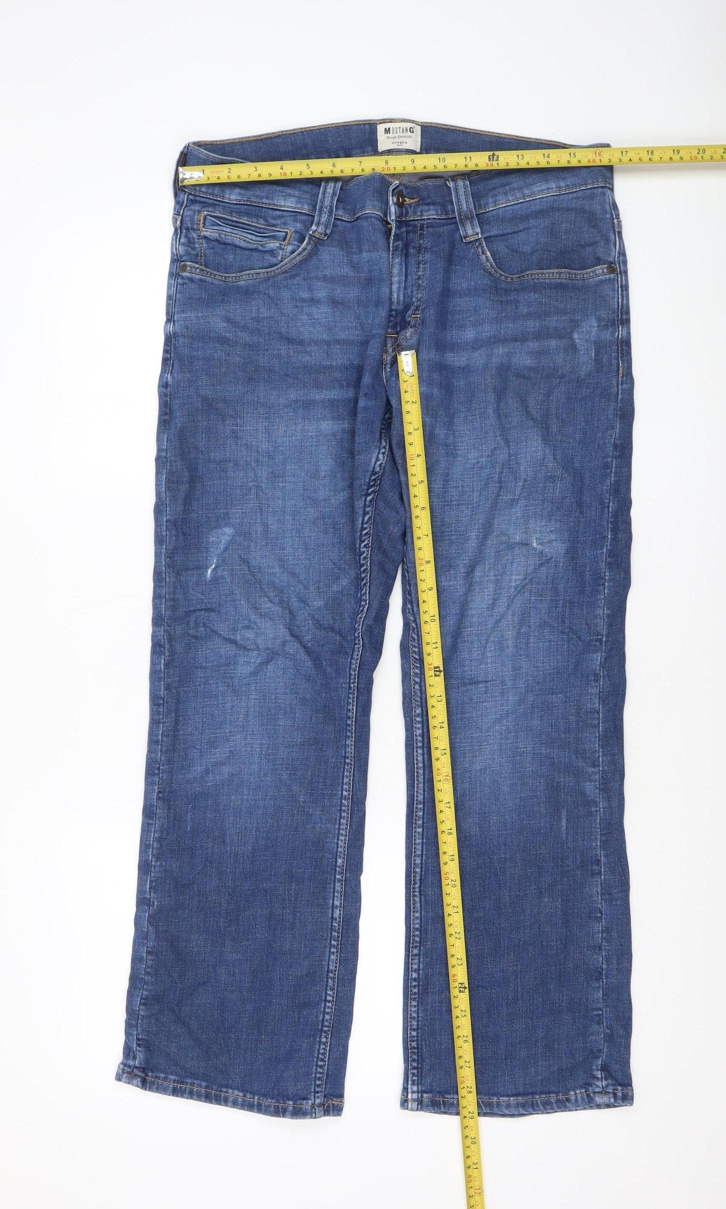 Mustang Men's Blue Bootcut Oregon Regular Fit Jeans W33 L30