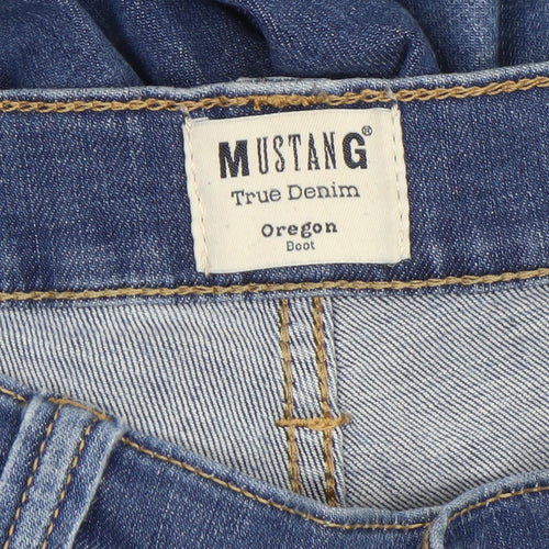 Mustang Men's Blue Bootcut Oregon Regular Fit Jeans W33 L30