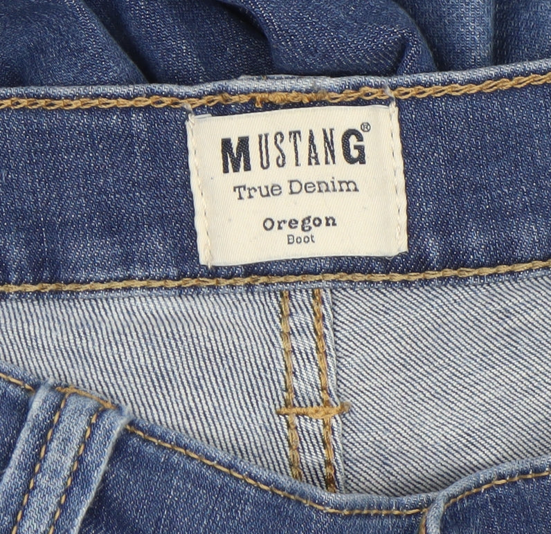 Mustang Men's Blue Bootcut Oregon Regular Fit Jeans W33 L30