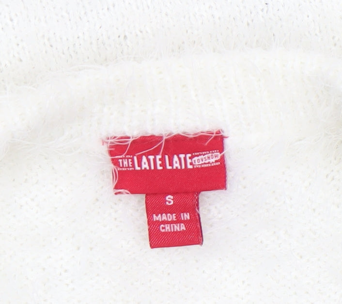 The Late Late Toy Show Women’s White Christmas Owl Jumper Size S