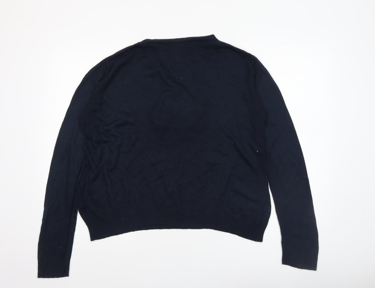 Primark Women's Blue Christmas Sequin Pullover Jumper Size S