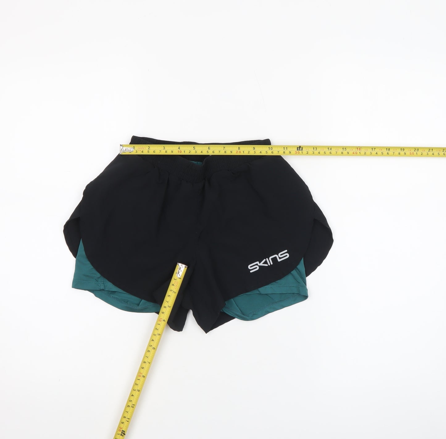 Skins Womens Black XS Athletic Running Shorts Lightweight Quick Dry