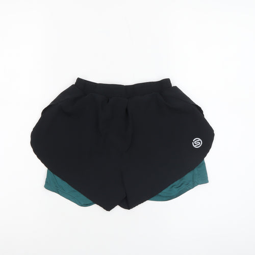 Skins Womens Black XS Athletic Running Shorts Lightweight Quick Dry