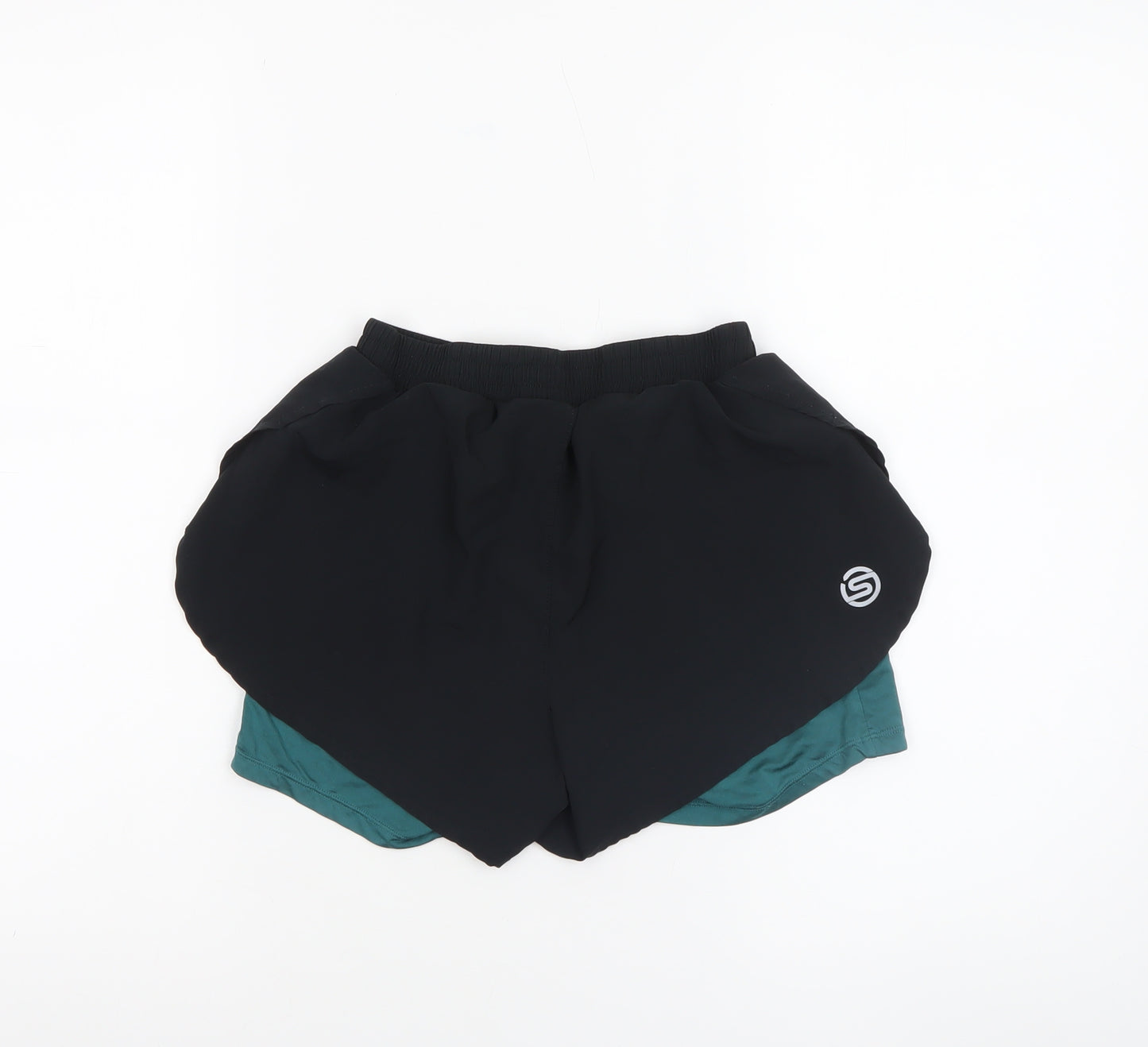 Skins Womens Black XS Athletic Running Shorts Lightweight Quick Dry