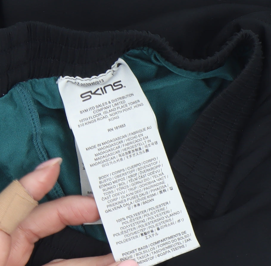 Skins Womens Black XS Athletic Running Shorts Lightweight Quick Dry