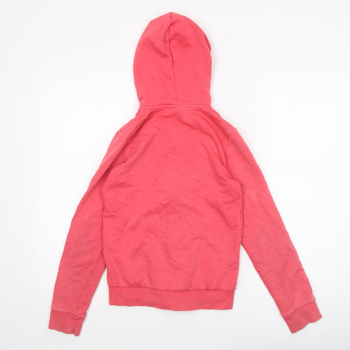 Puma Girls Pink Full Zip Logo Hoodie Size 11-12 Years Hooded Sweatshirt