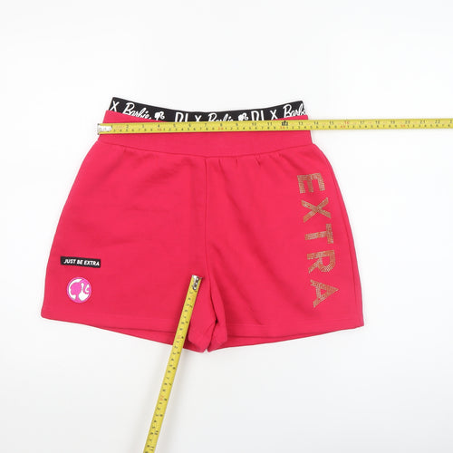 River Island Girls Pink Barbie Extra Sweat Shorts 13-14 Years