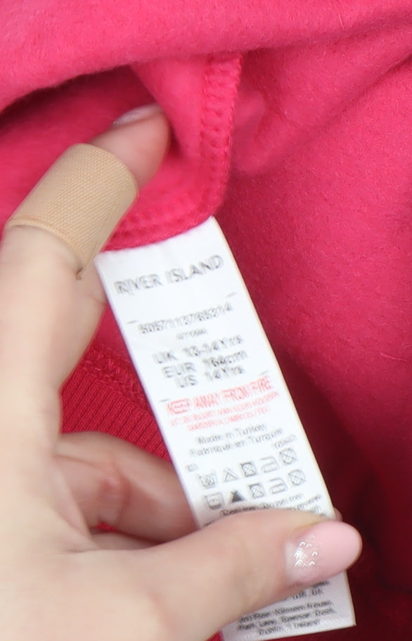 River Island Girls Pink Barbie Extra Sweat Shorts 13-14 Years