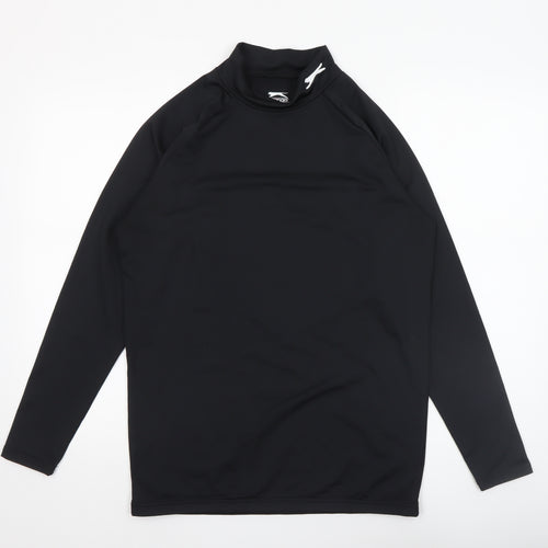 Slazenger Men's Black Long Sleeve Activewear Top Size L