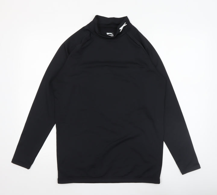 Slazenger Men's Black Long Sleeve Activewear Top Size L