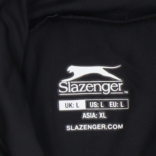 Slazenger Men's Black Long Sleeve Activewear Top Size L