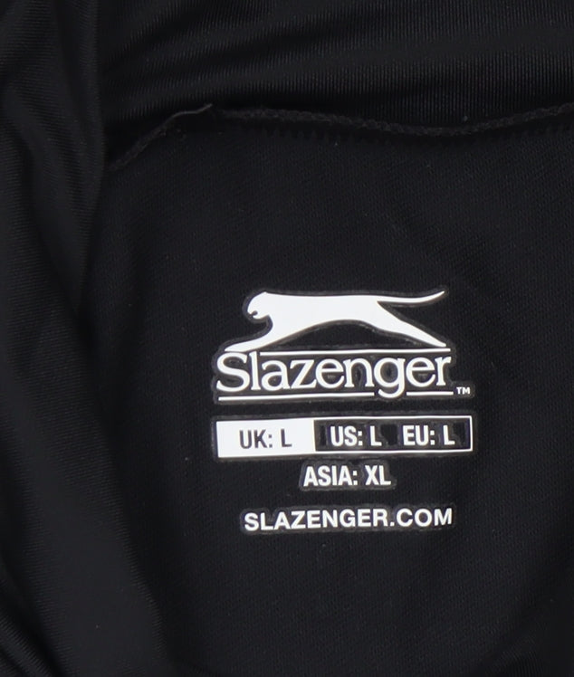 Slazenger Men's Black Long Sleeve Activewear Top Size L