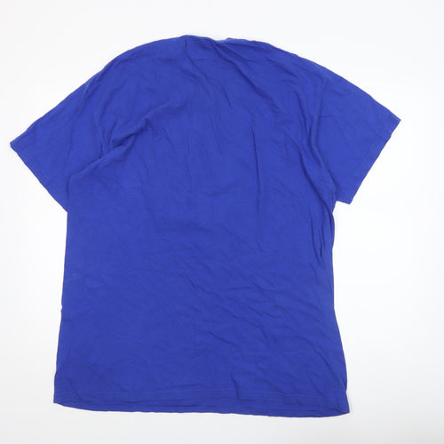 Lambretta Men's Blue XL Retro Mod Target Graphic Cotton T-Shirt