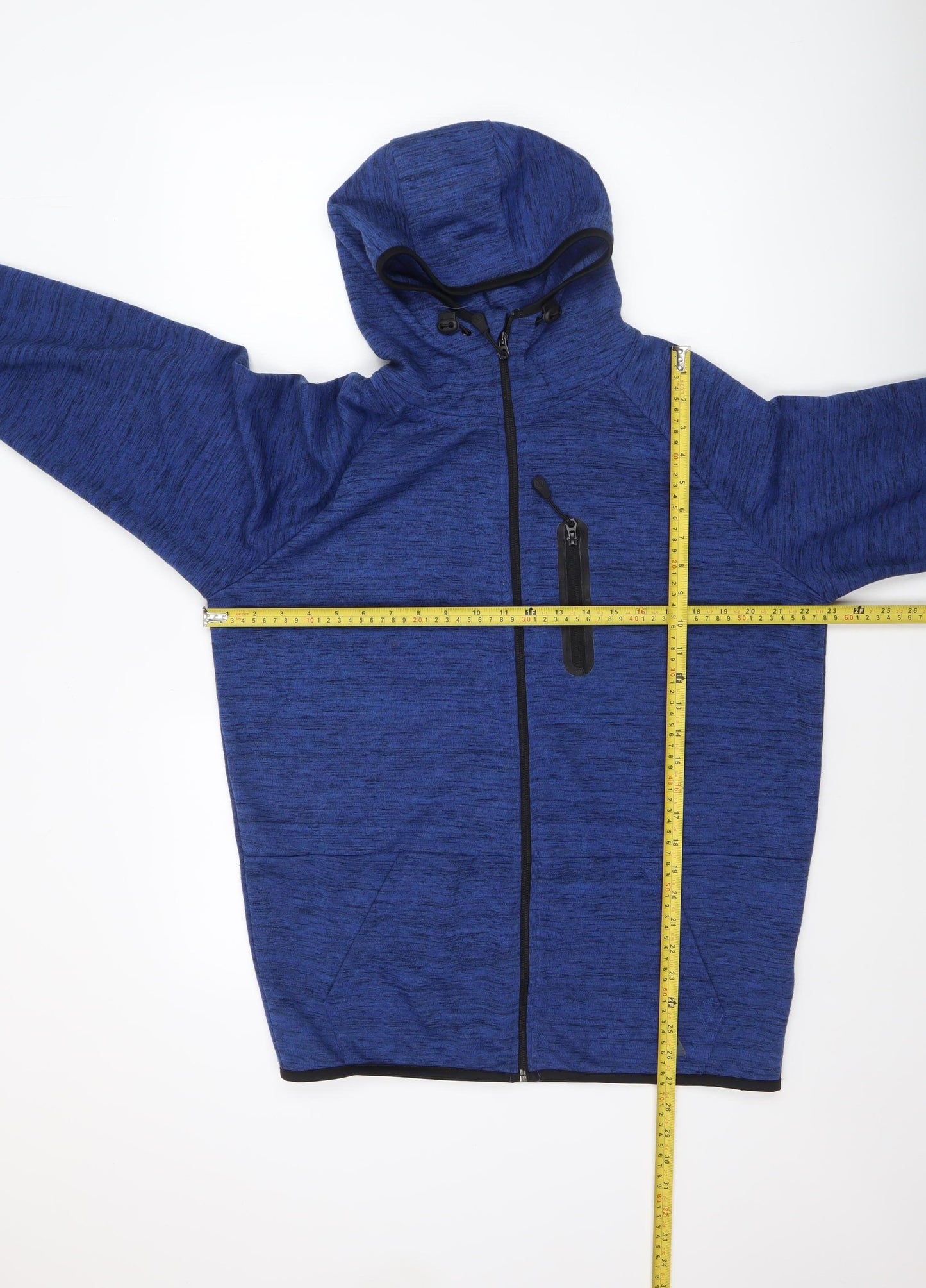 Dissident Mens Blue Full Zip Hoodie Size L Regular Fit
