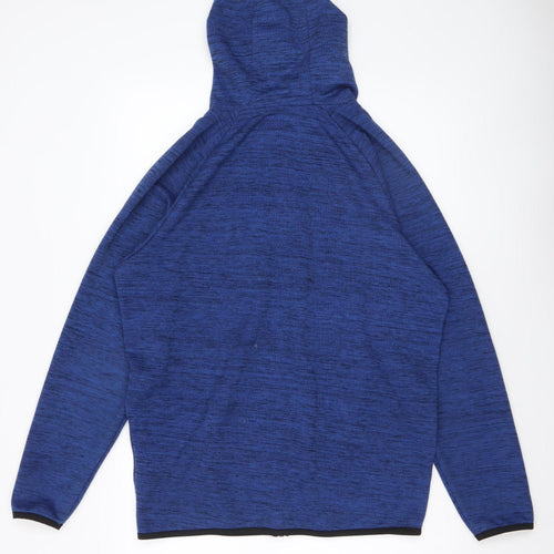 Dissident Mens Blue Full Zip Hoodie Size L Regular Fit