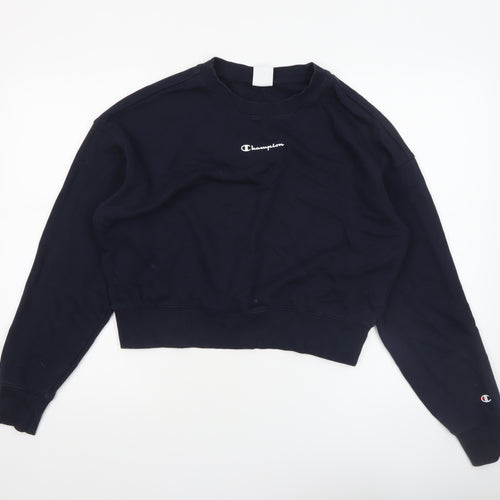 Champion Women's Black Large Crew Neck Pullover Sweatshirt