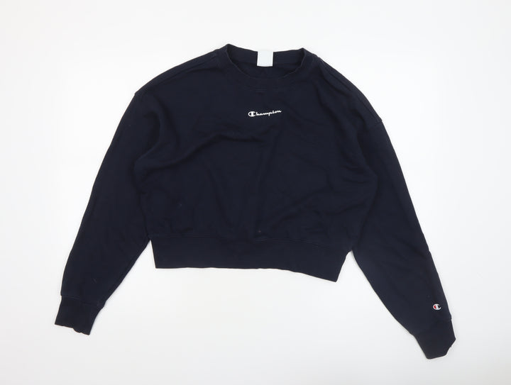 Champion Women's Black Large Crew Neck Pullover Sweatshirt