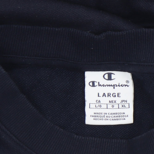 Champion Women's Black Large Crew Neck Pullover Sweatshirt