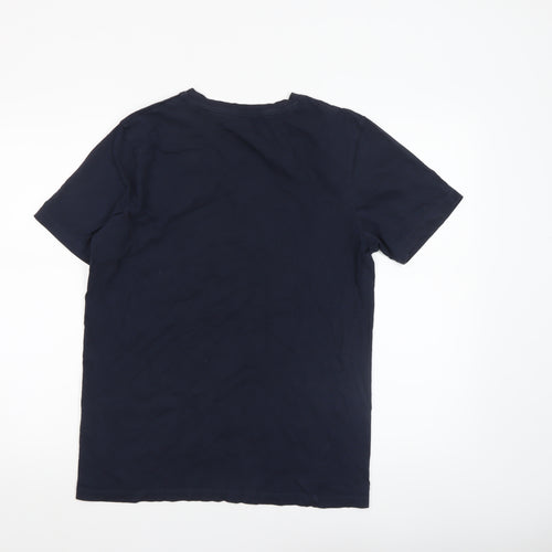 Jack & Jones Men Blue Graphic Print T-Shirt L Regular Fit
