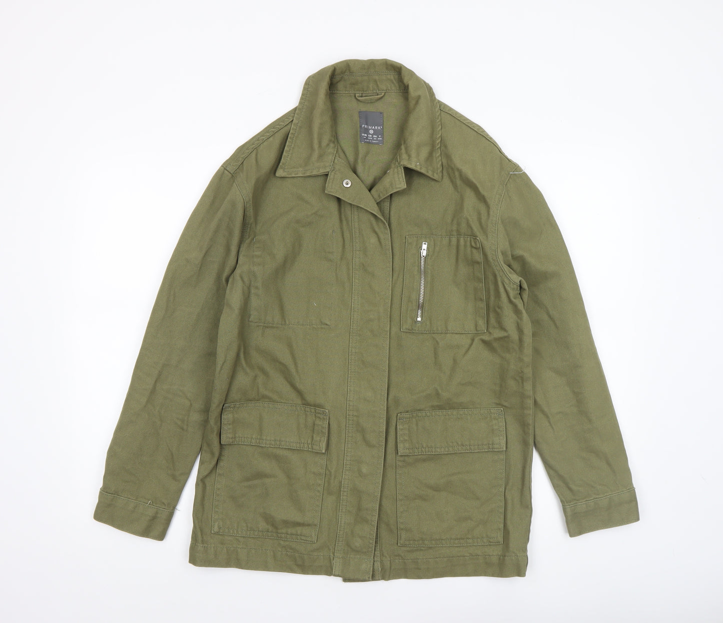 Primark Women's Green XS Cotton Military Jacket