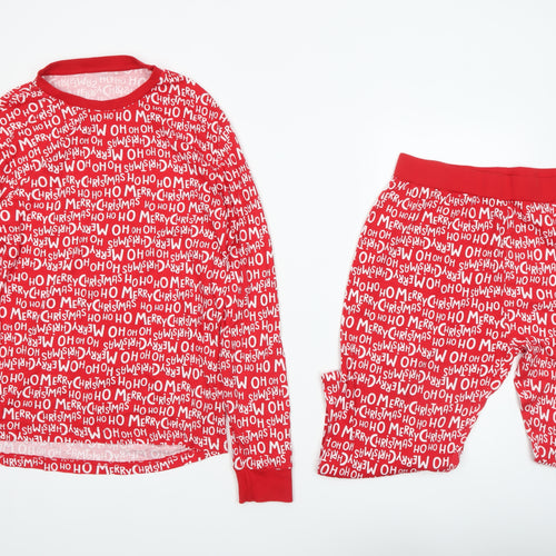 Marks and Spencer Men’s Red Christmas Pyjama Set Large 100% Cotton