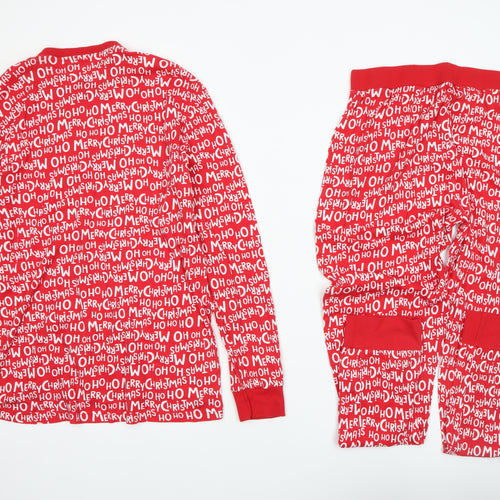 Marks and Spencer Men’s Red Christmas Pyjama Set Large 100% Cotton