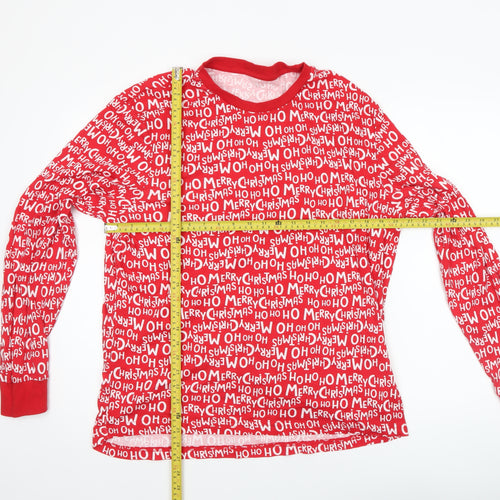 Marks and Spencer Men’s Red Christmas Pyjama Set Large 100% Cotton