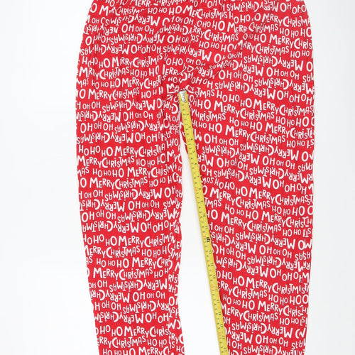 Marks and Spencer Men’s Red Christmas Pyjama Set Large 100% Cotton